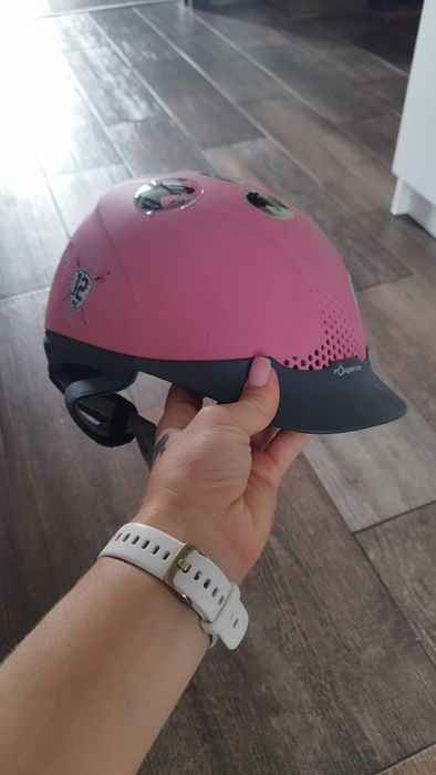 Kask jeździecki Fouganza – rozmiar 49-51, różowy