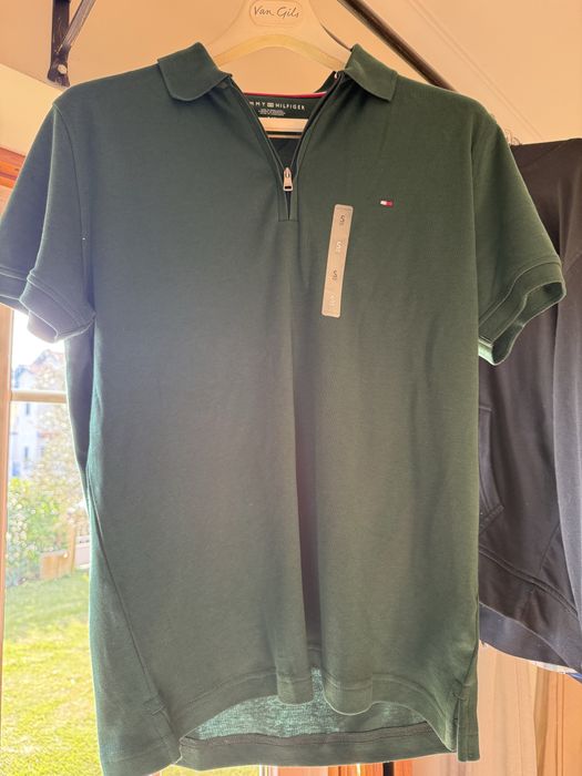 Polo tommy hilfiger Men 1/4 Zip verde