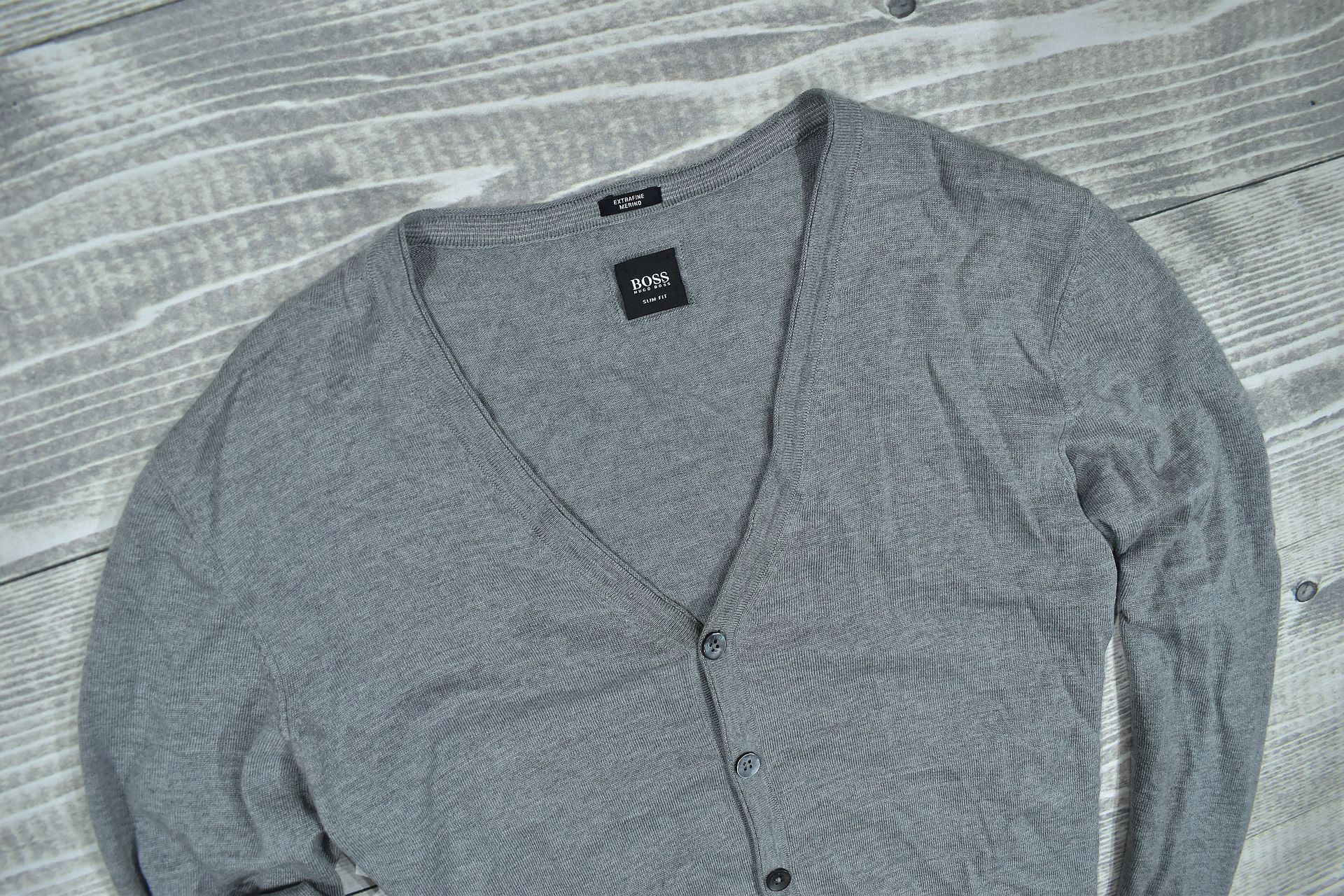 HUGO BOSS Sweter Męski Extrafine Merino Slim / XXL