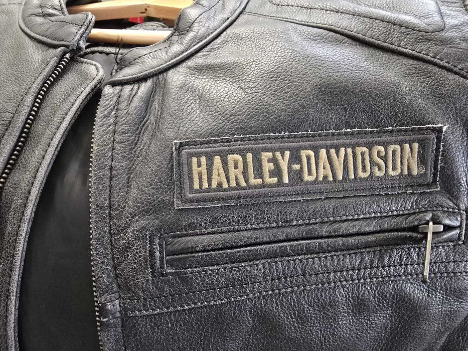 Colete de couro Harley Davidson usado uma vez tamanho XL