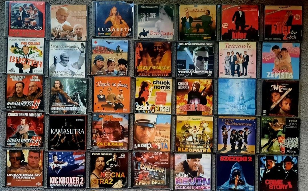 Dvd zestaw 54  hitów filmowych na DVD.
Tytuły na zdjęciach
