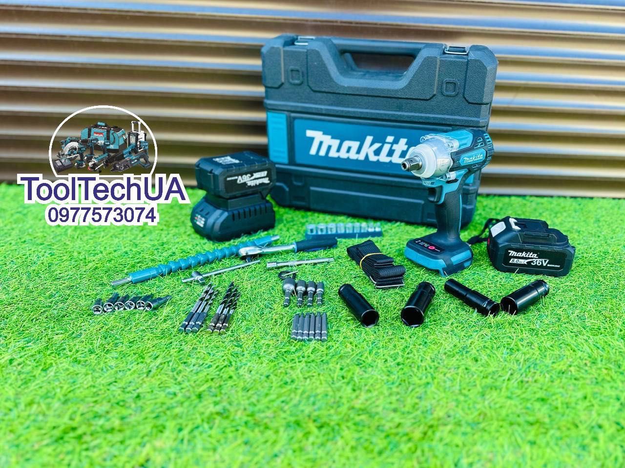 Акумуляторний Гайковерт Makita DTW450 Винтоверт з набором інструментів