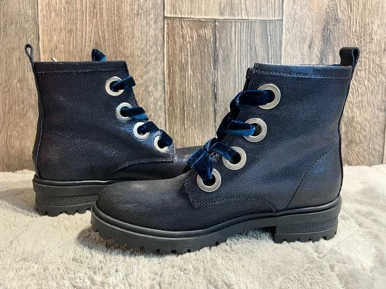 Botki damskie Tommy Hilfiger Metallic Cleated Lace Up Boot 38