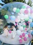 Bubble House wynajem/ dmuchaniec bańka, igloo z wirującymi balonami.