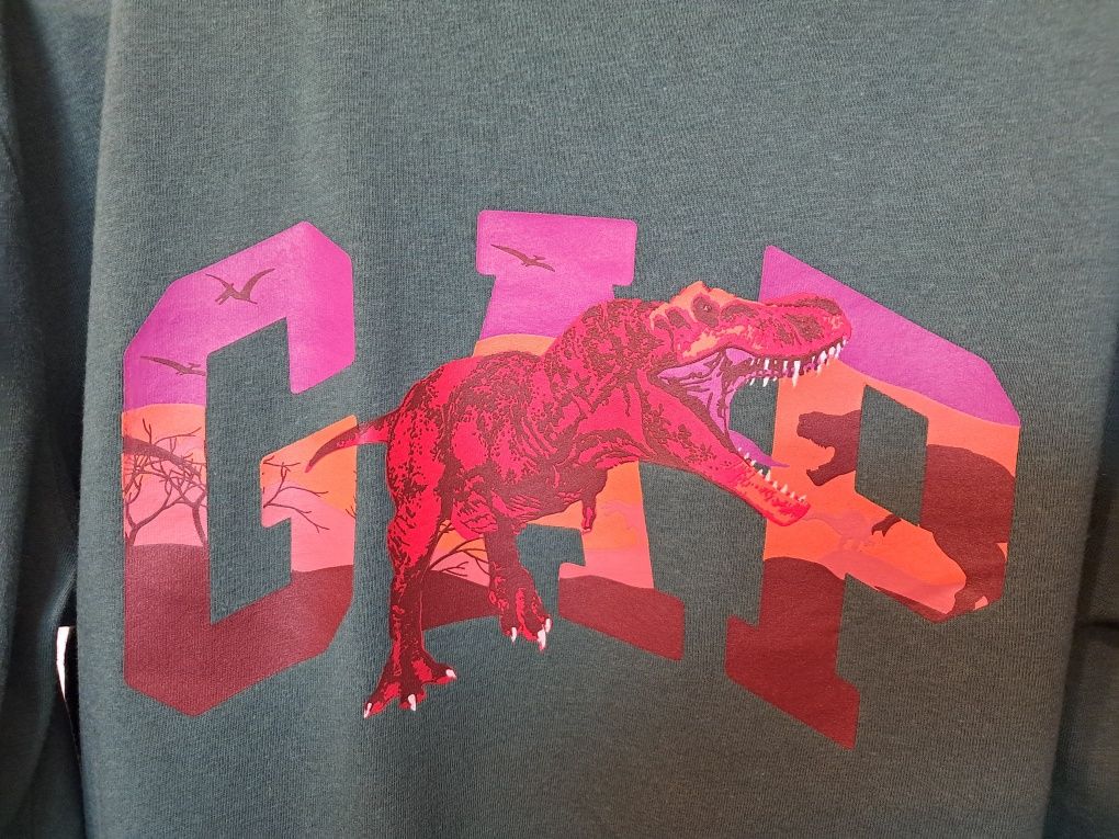 Bluza koszulka GAP - dinozaur - rozm. 158