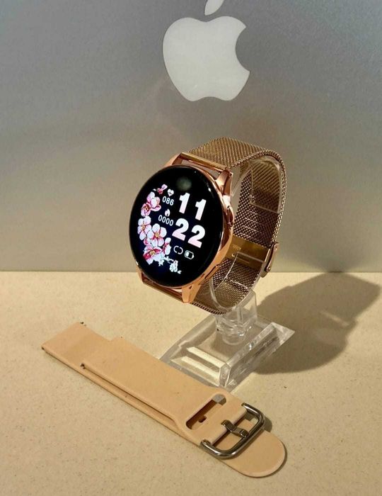 Smartwatch złoty nowy komplet