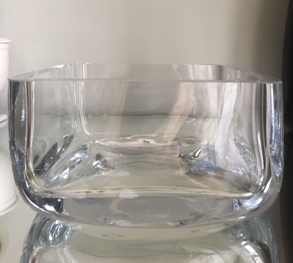 Centro de mesa, taça, fruteira em cristal, feita à mão, design