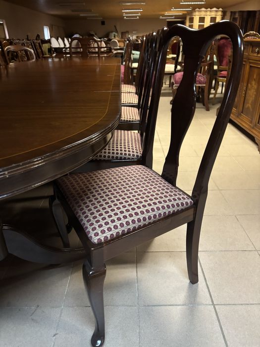 Stylowy Angielski Zestaw Stół 353 cm + 12 Krzeseł Meble Stylowe Sklep