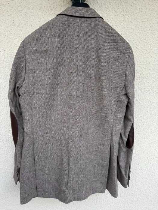 Blazer castanho com cotoveleiras Decenio