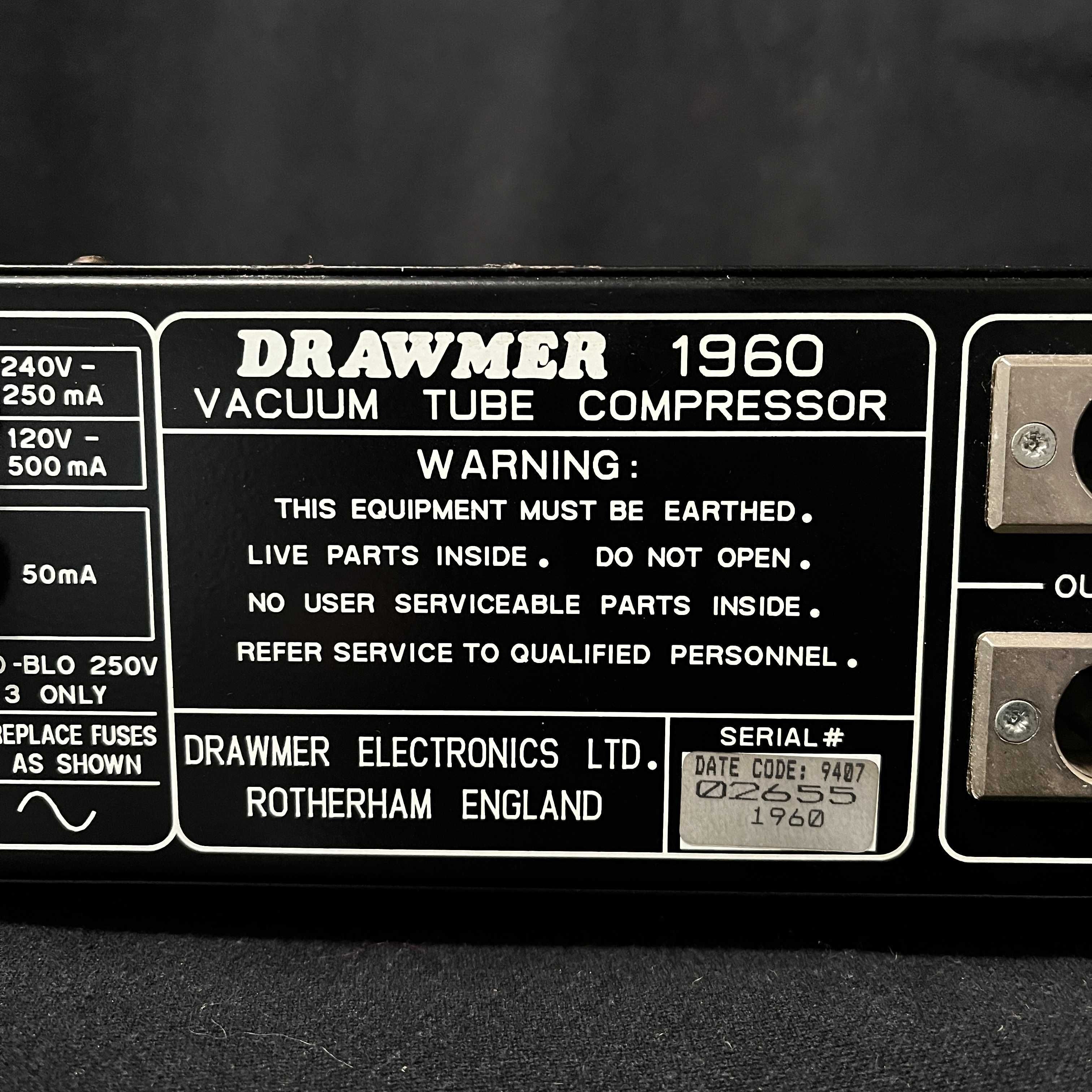 Kompresor lampowy / preamp Drawmer 1960 - z legendarnego Studio Chróst