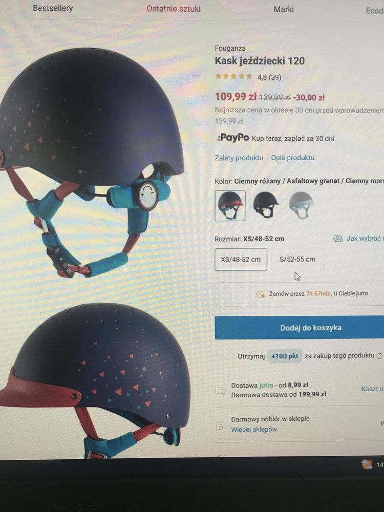 Kask jeździecki Fouganza