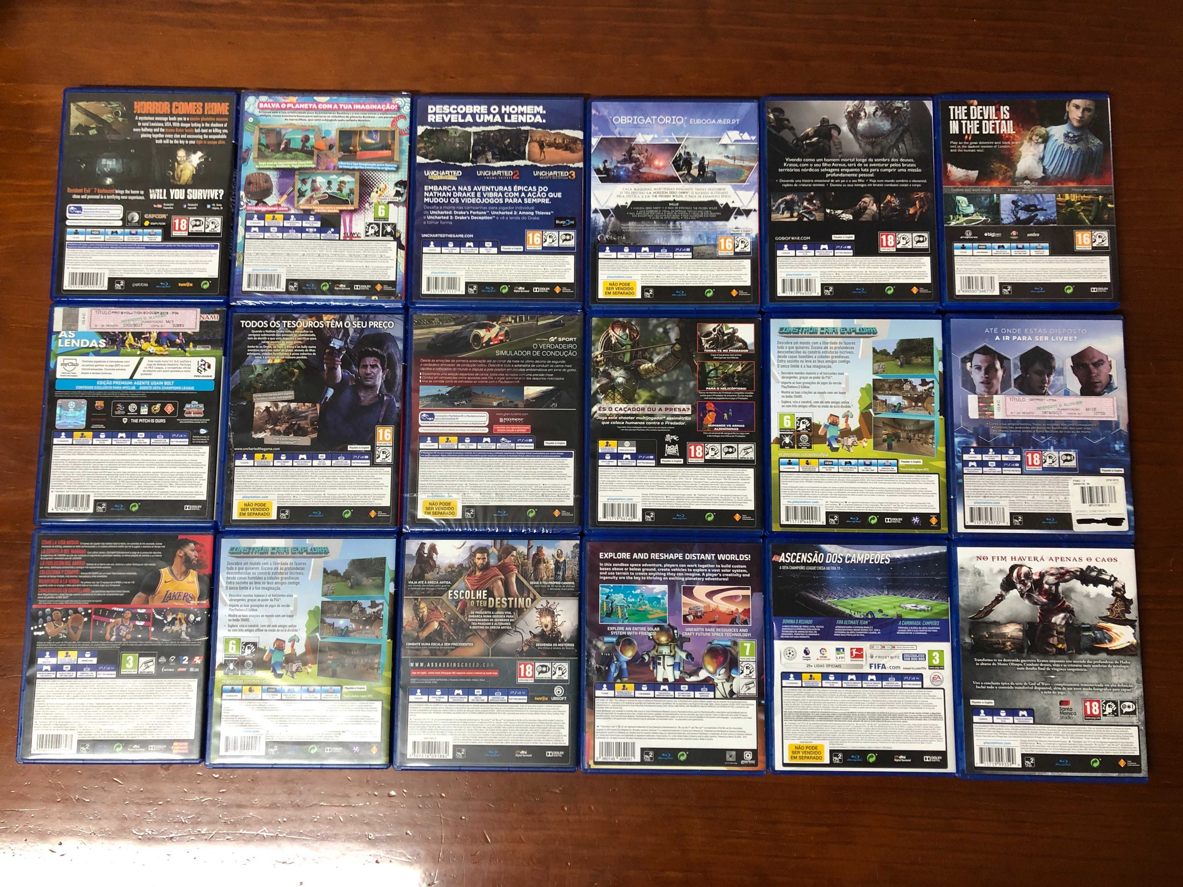 Vendo lote com 18 jogos PS4