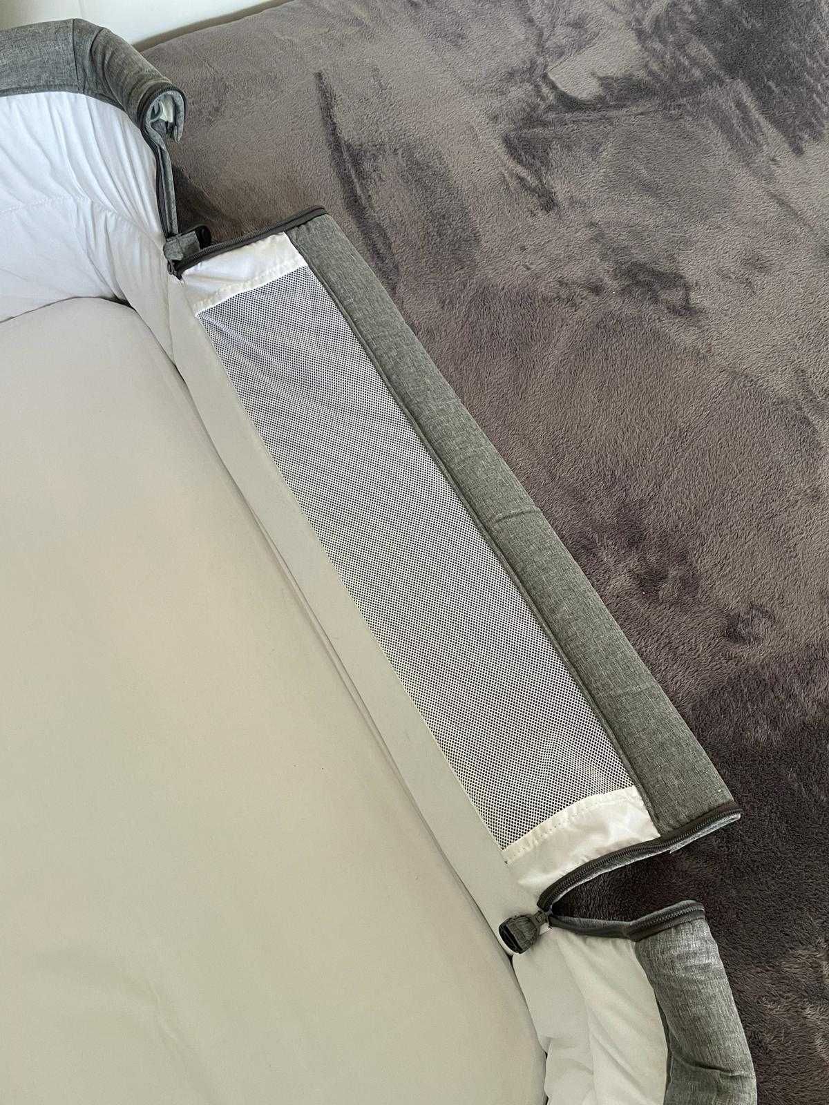 Dostawka do łóżka Kinderkraft Neste Up łóżeczko dostawne grey melange