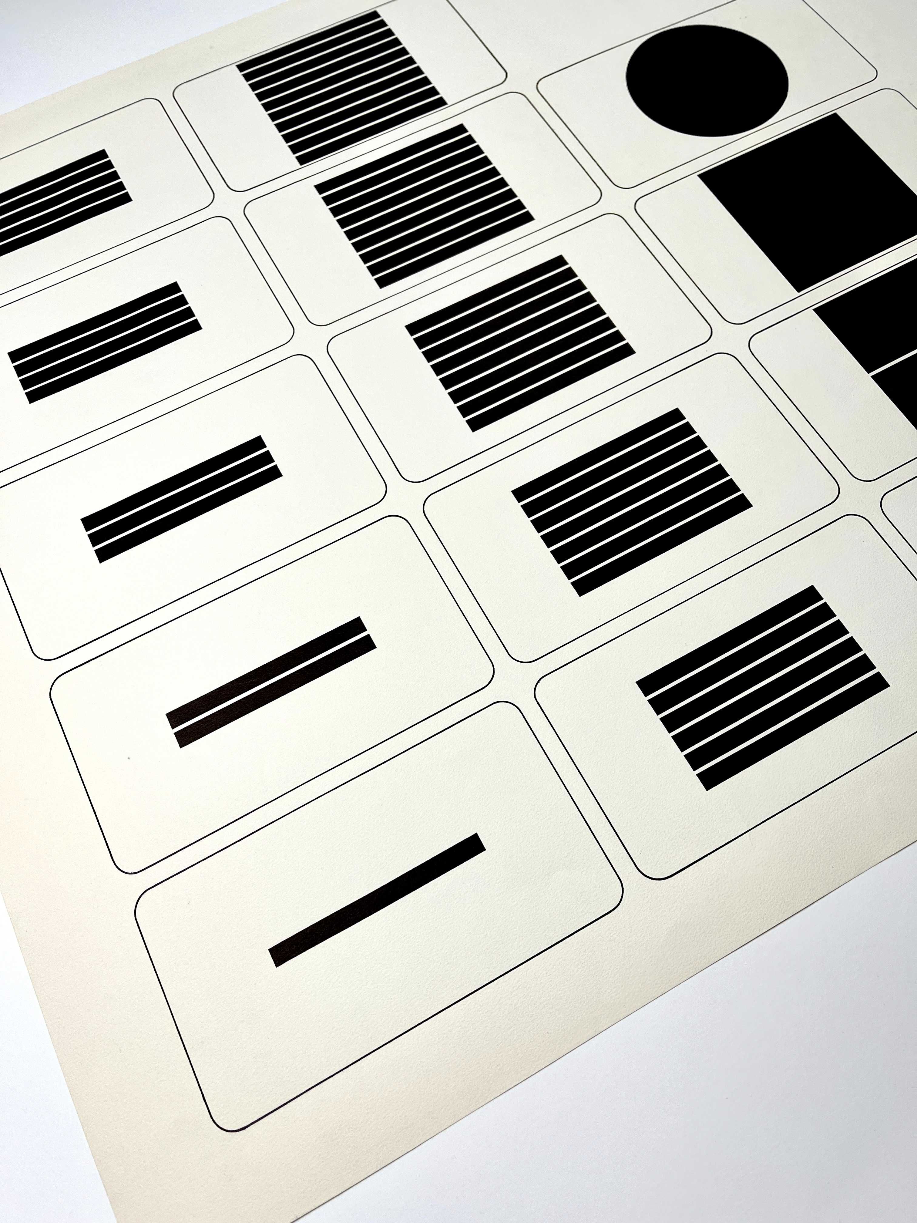Serigrafia Marcello Morandini Proposta grafica per carte da gioco 1967