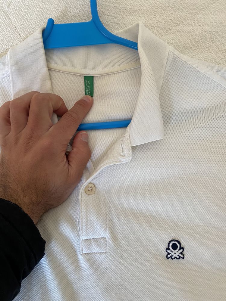 Polo branco benetton