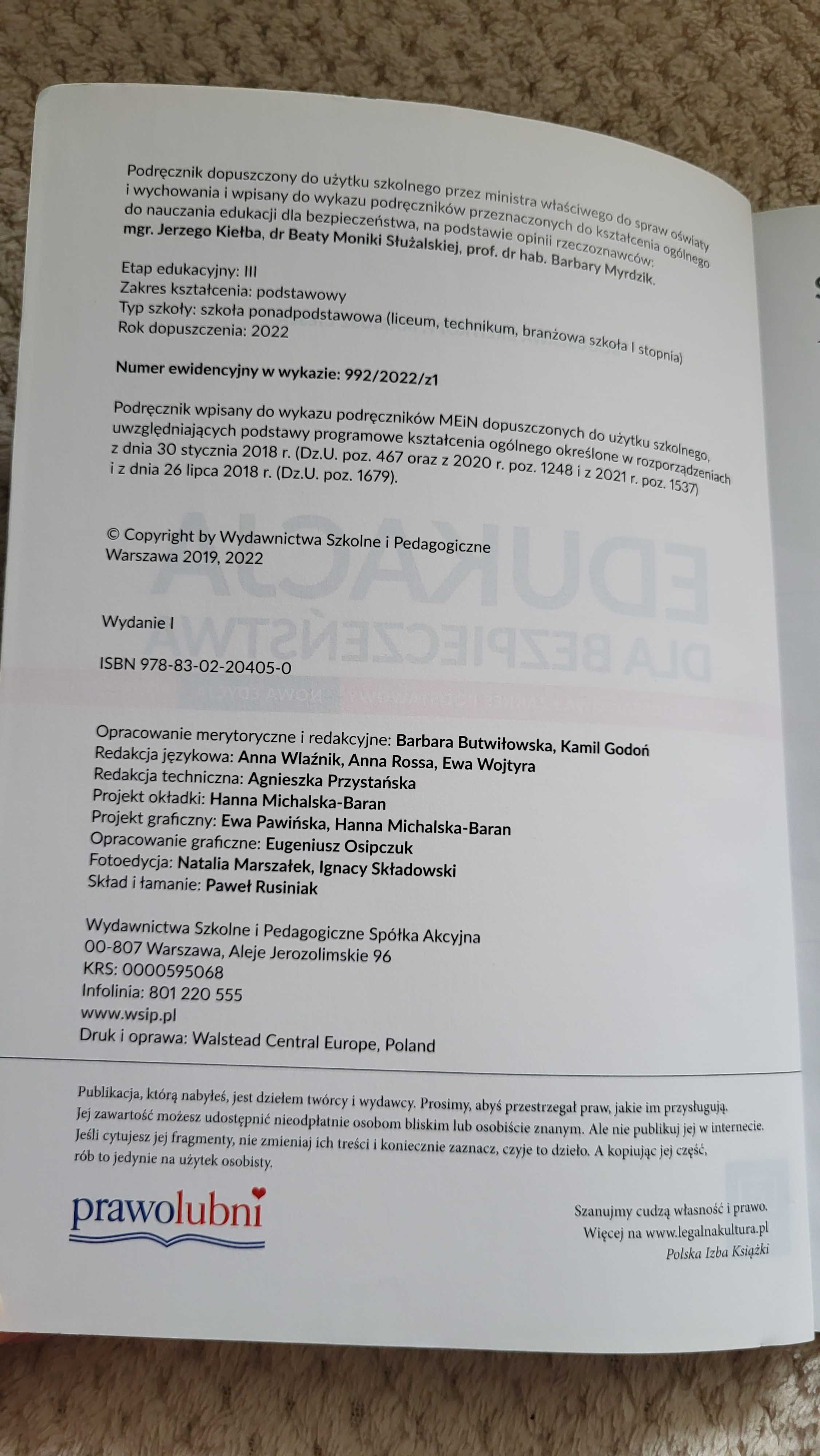Edukacja dla bezpieczeństwa Nowa Edycja- Wsip