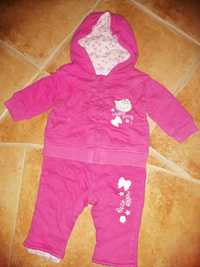 Dres 62 Hello Kitty bluza spodnie ocieplany