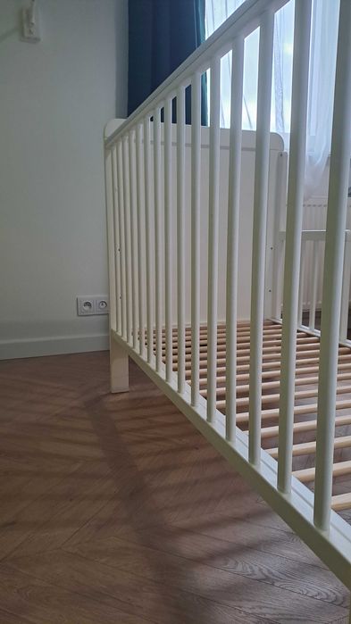 Łóżeczko dziecięce 120×60 Woodies + szuflada + otwarty bok