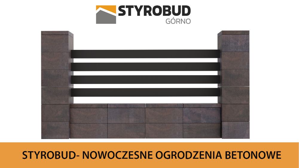 Fini™ 20x50x20 - ogrodzenia firmy Styrobud bloczki betonowe