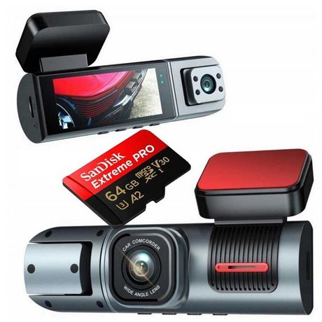 2 x Kamera samochodowa video rejestrator 2.5 K GPSWiFi 1080p FHD 64GB