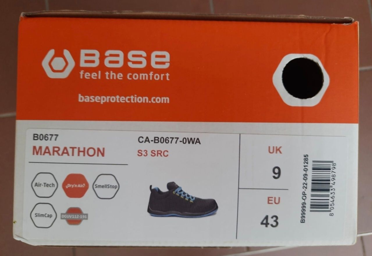 Buty półbuty robocze base marathon b0667 roz 43 wodoodporne podnosek