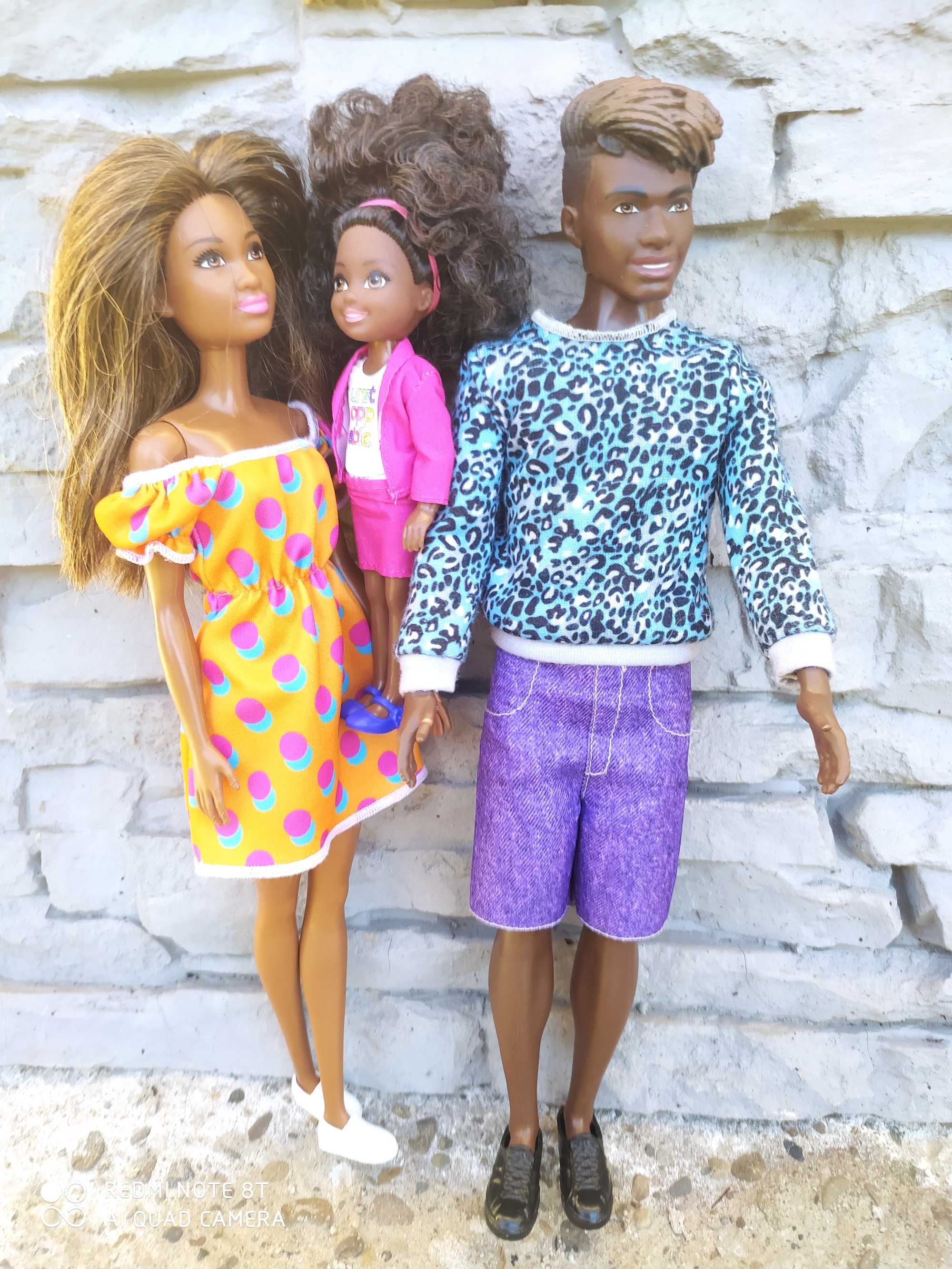 Barbie Ken dziecko ciemnoskore lalki rodzina