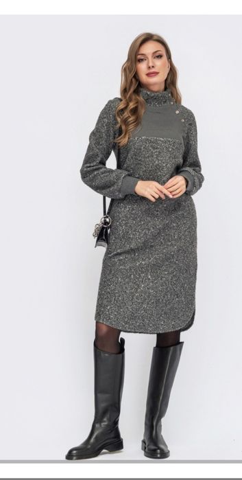 Продам нове  плаття сукню Dressa сіре букле р.54
