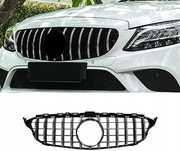 Grill Atrapa Zderzaka Mercedes C class W205 GTR Silver Black 2014-18