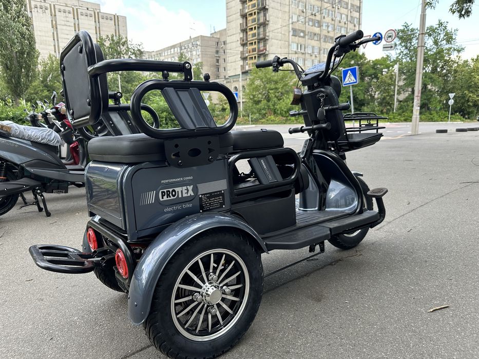 Електричний трицикл Corso PROTEX (1000Вт, 72В, 23 Аг) 10" фіолетовий