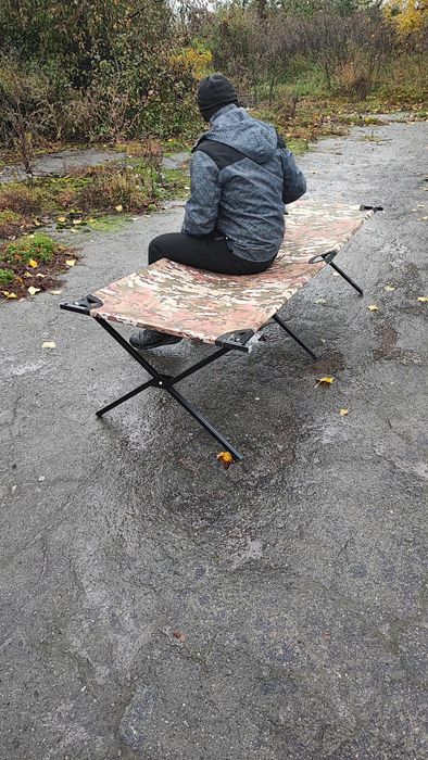 Розкладушка Залізний Каркас витримує 260 кг