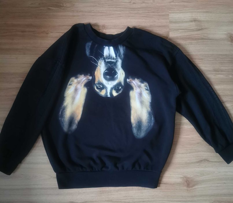 Adidas, Rita Ora, czarna bluza z Beaglem) oversize