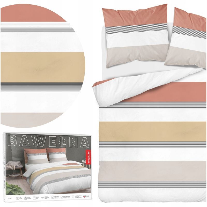 Komplet pościeli Bawełnianej Vicenza 220x200/3 częsci elegancka z wzor