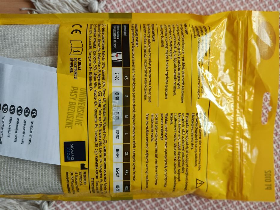 Pas brzuszny pooperacyjny uciskowy S