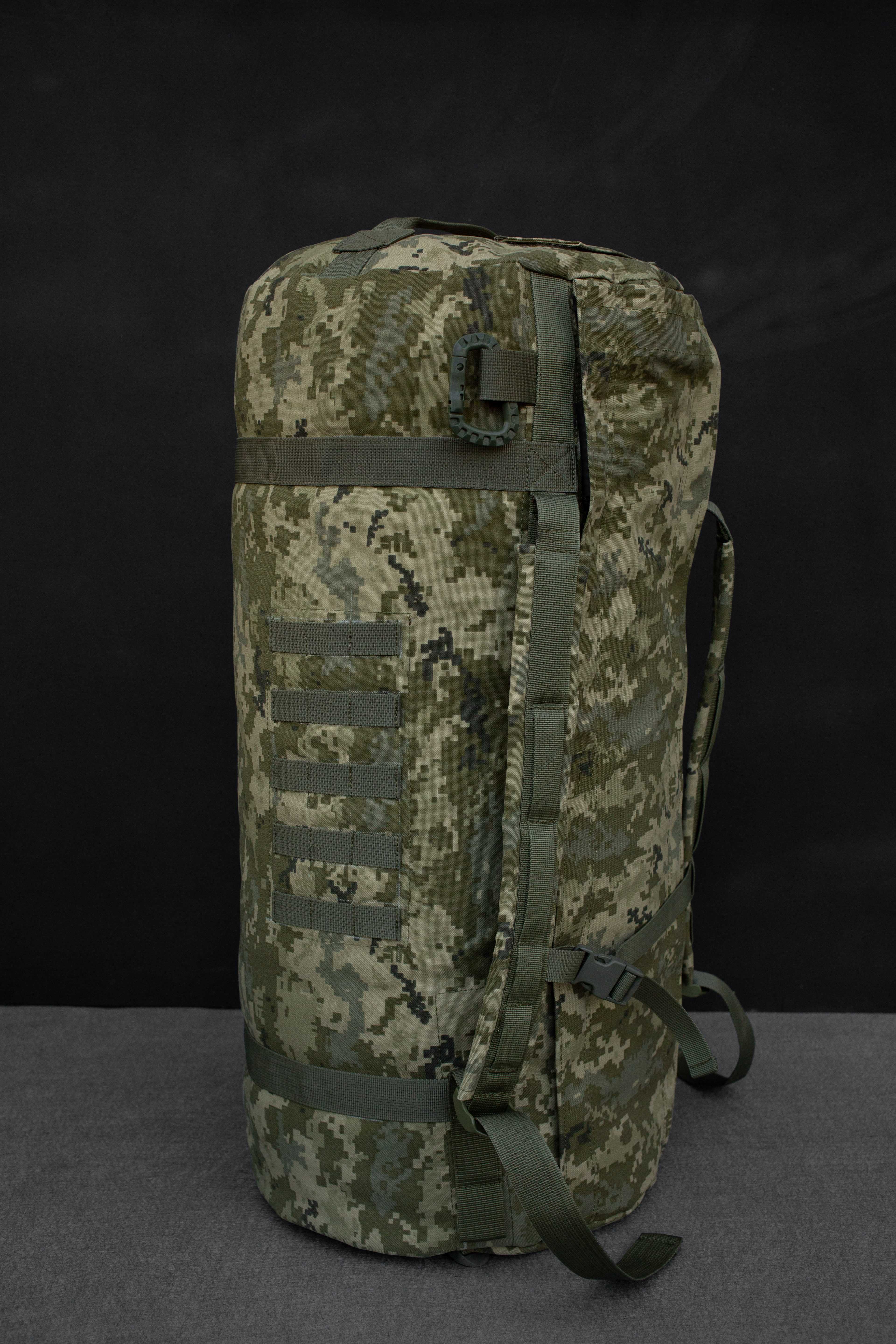Баул-рюкзак війсковий Оберіг 100 л 80x40 см Піксель