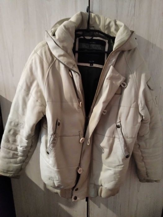 Мужская кожаная  зимняя куртка nikelson air пилот