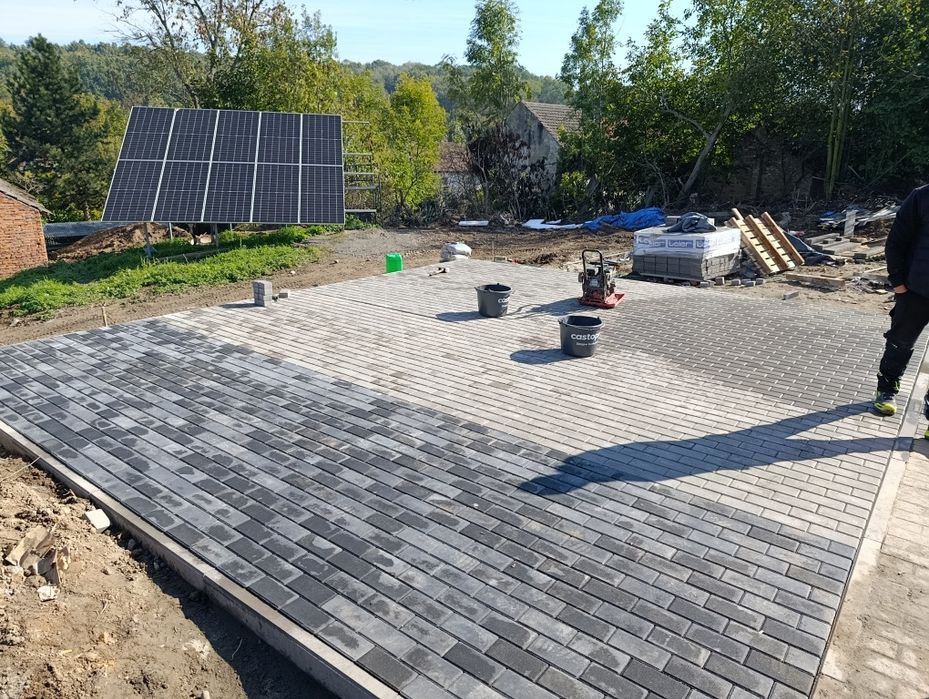 Kostka brukowa Układanie