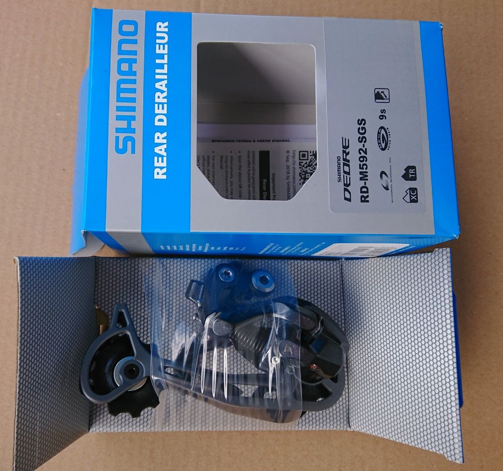 Гальма тормоза Shimano MT200 пара/ Перекидка  Shimano RD-M592SGS Deore