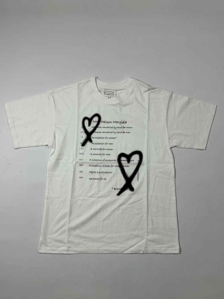 футболка Maison Margiela Heart Black Tee