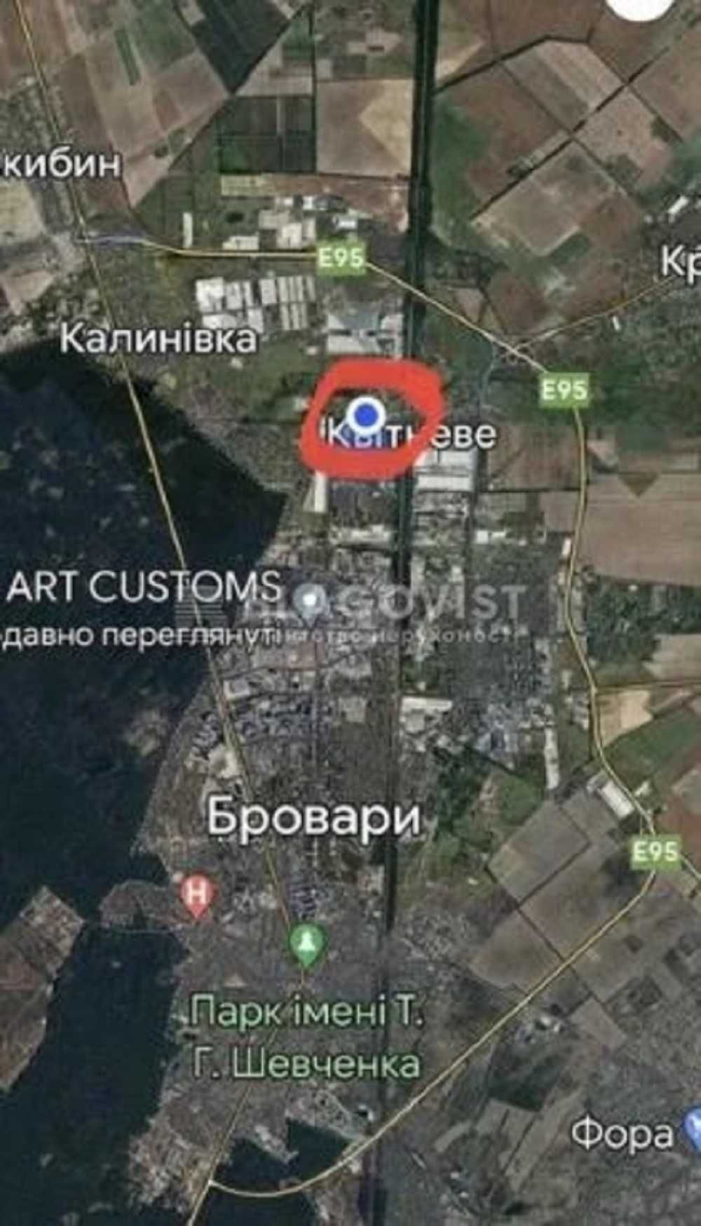 Земельна ділянка Квітневе - 70 соток під будівництво,  Броварський р-н