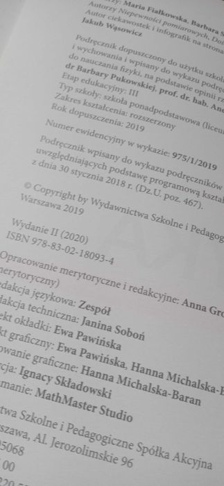 Fizyka 1 zakres rozszerzony technikum liceum nowa