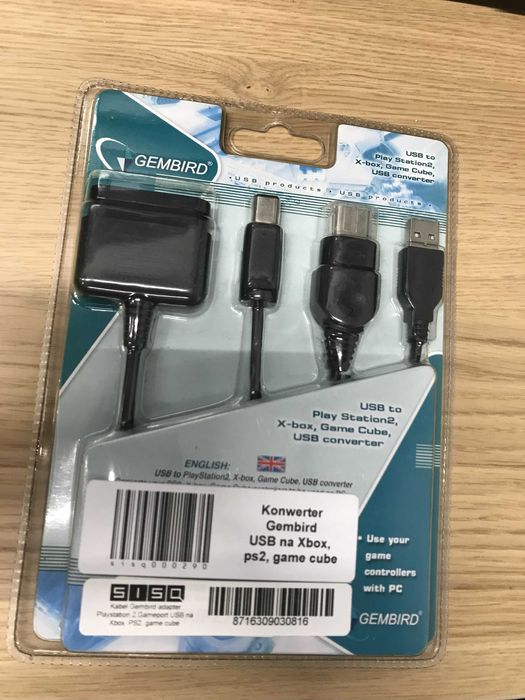 Kabel Gembird adapter Playstation 2, Gameport USB na Xbox, game cube