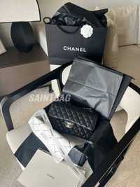 Под заказ сумка  Chanel Flap Bag Шанель флеп бег черный цвет кожа