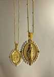 Colar Fio Virgem Maria BIG MEDAL