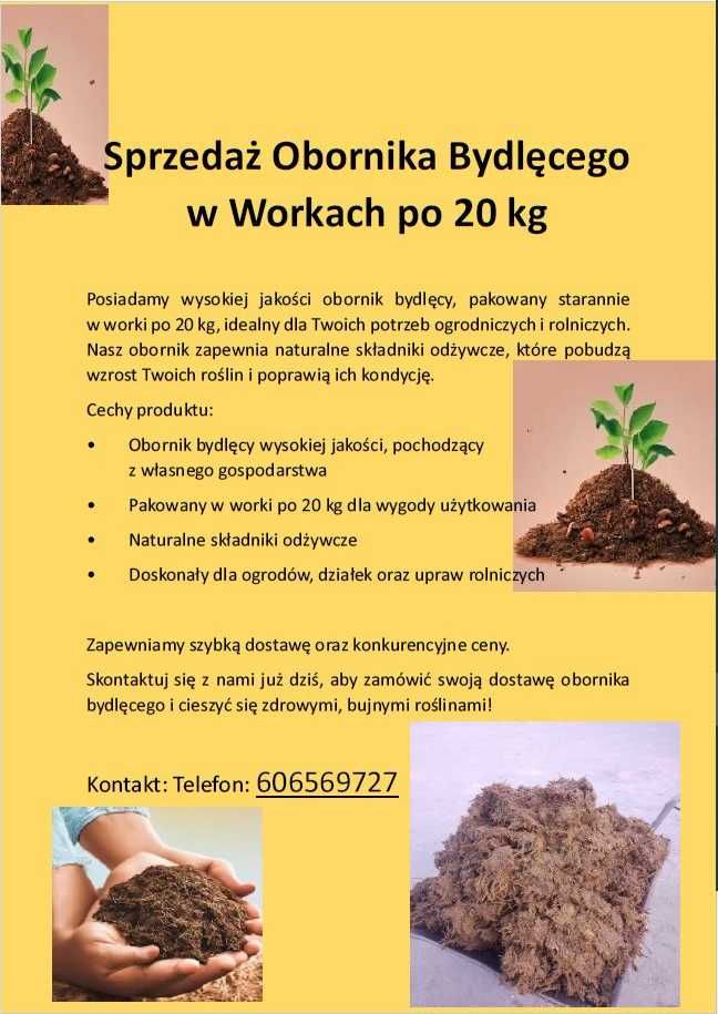 Obornik Bydlęcy w workach po 20 kg