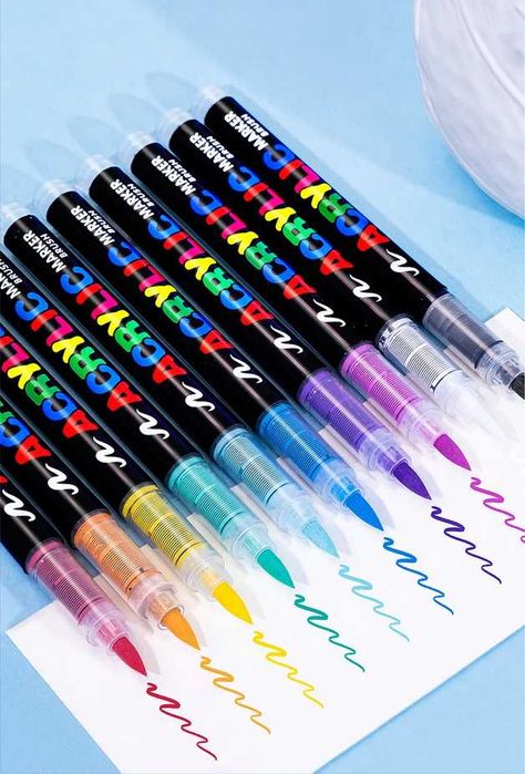 Маркери акрилові GuangNa 12 кольорів, Нові. Оригінал. Набір маркерів.