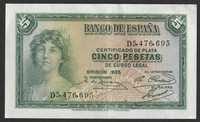 Hiszpania 5 peset 1935 - stan 2