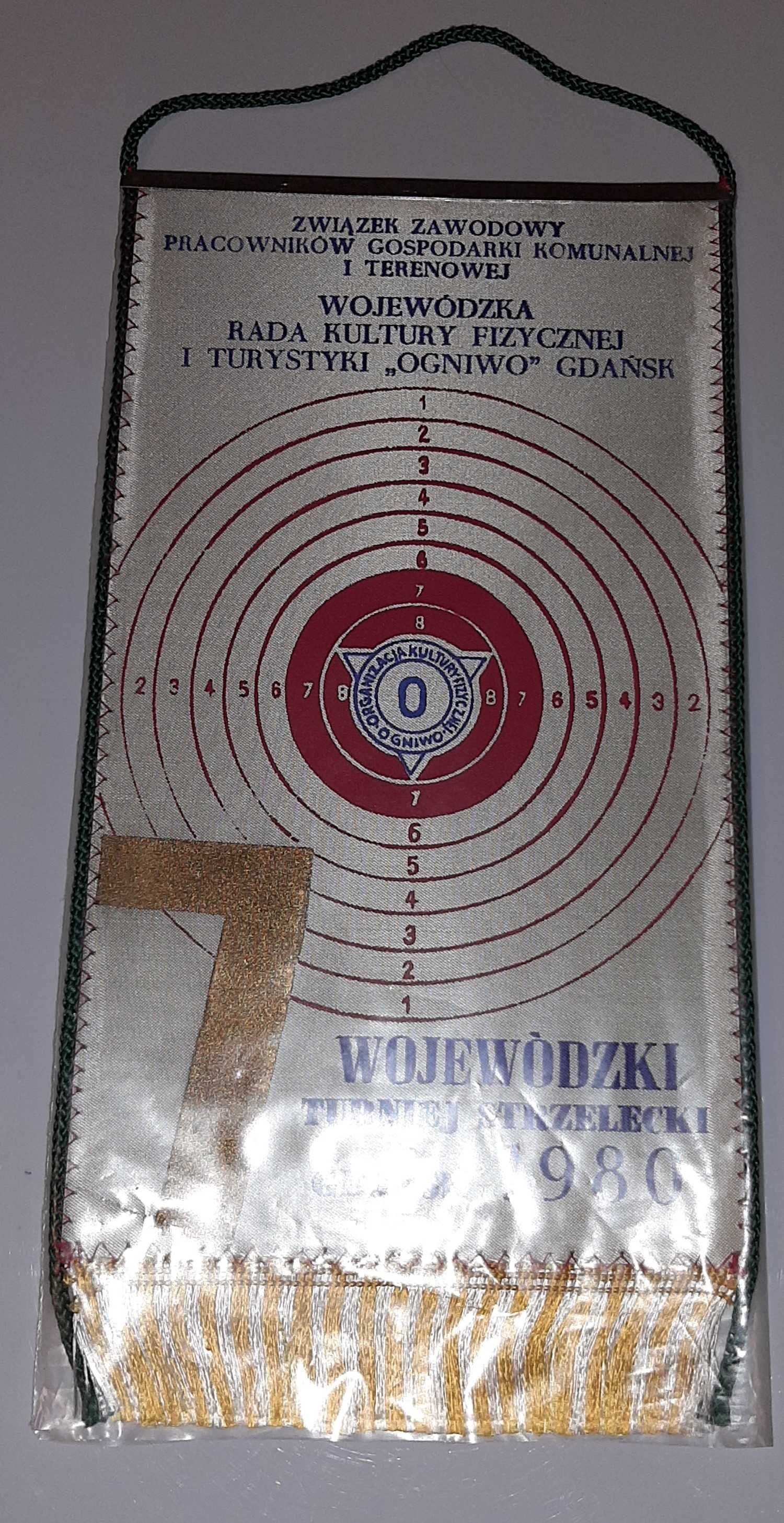 Proporczyk 7 Turniej Strzelecki Gdańsk 1980
