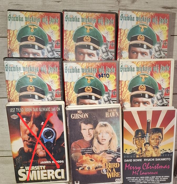 Zestaw 8 kaset video VHS