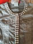 Kurtka khaki z perełkami M / L