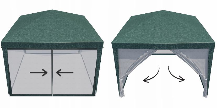 Pawilon namiot ogrodowy altana dach wodoodporny 3x3 m duży